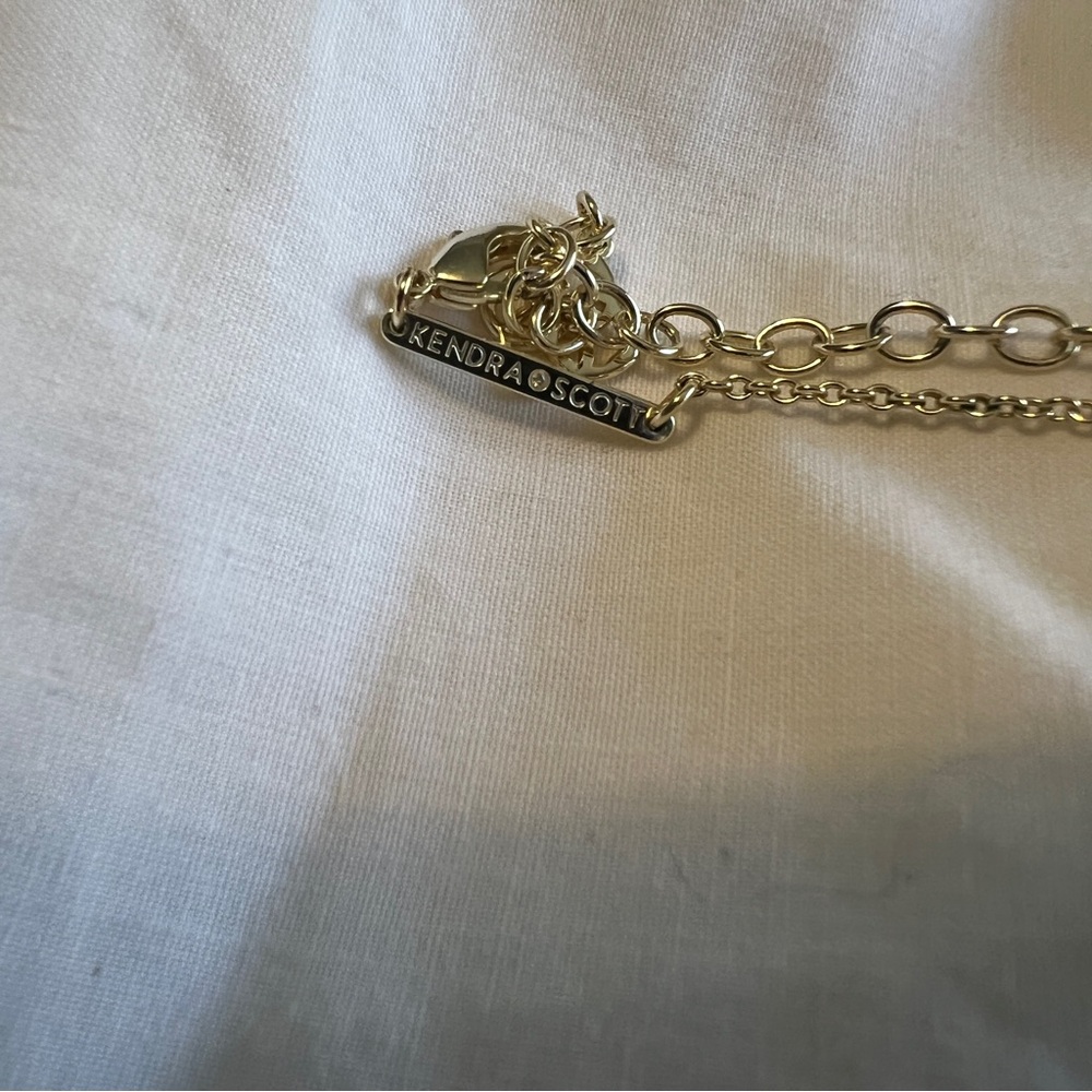 Kendra Scott Gold Necklace with Blush Pendant - Picture 6 of 7